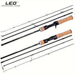 LEOFISHING Portable Travel Fishing Rod Lightweight Spinning Casting Rod