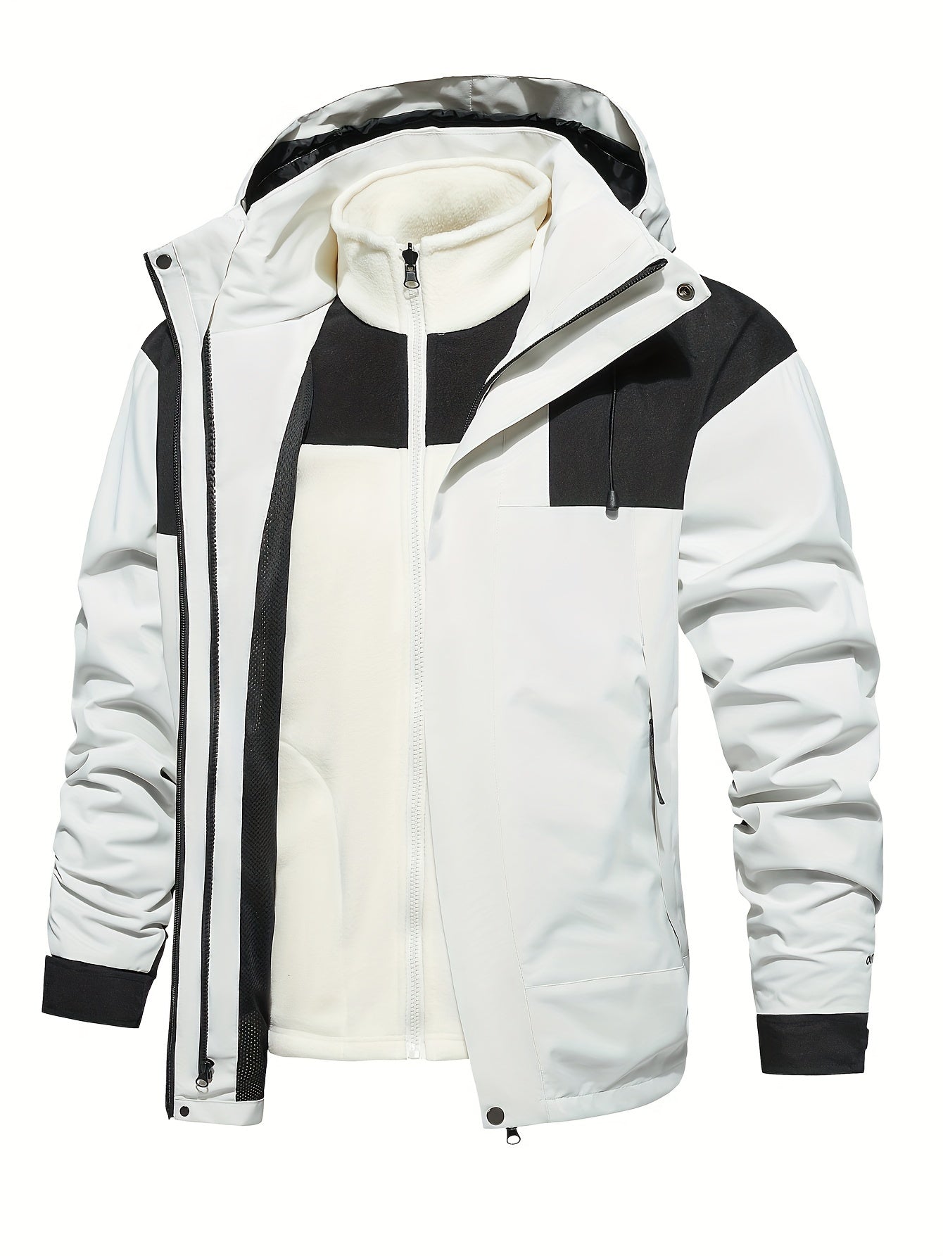 Men's 3-In-1 Hooded Windbreaker Jacket