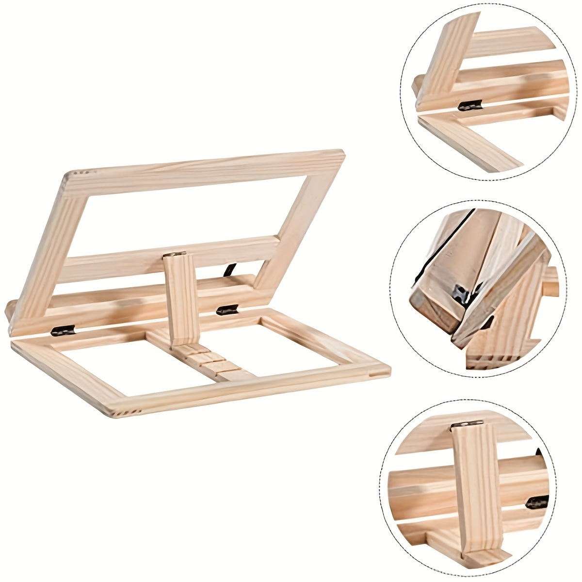 Wooden Four-Speed Adjustable Reading Rack Laptop Holder
