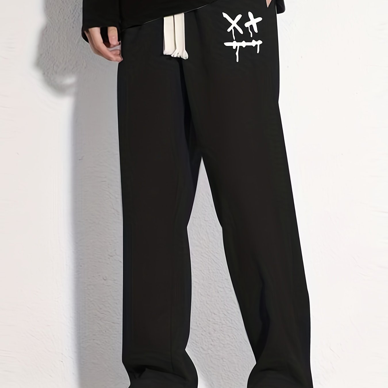 Men's Grimace Pattern Joggers Casual Loose Fit Stretch Waist Pants