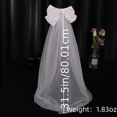 Bow Bridal Veil Women Bride Party Wedding Bridal Accessories Jewelry Veil