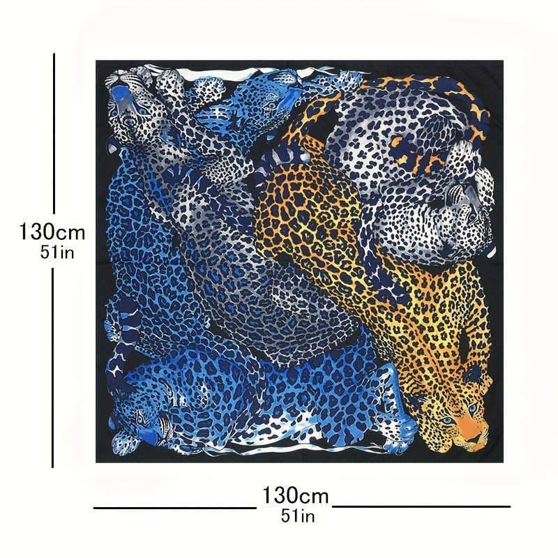 Leopard Bandana Silk Tube Top Casual Shawl Scarf Wrap Head Wrap