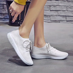 Women's Knitted Sports Shoes Lightweight Low Top Sneakers