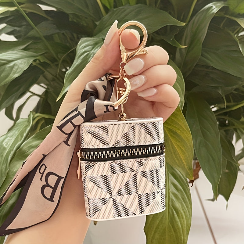 Mini Purse Key Chain Small Pocket Bag Wallet Earphones Storage Case