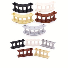 10pcs Building Blocks + Corner Posts 1x4x2 Fence 4x4x2 - Compatible with Archite