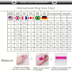 925 Silver Zircon Ring Wedding Jewelry Gift