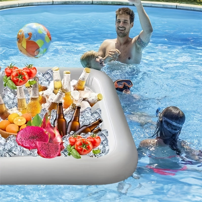 Inflatable Ice Serving Tray for Beer Wine Beverages & Fruit