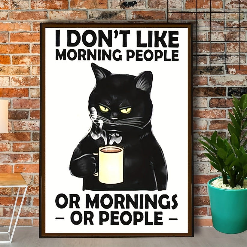 Funny Cat Coffee Diamond Painting Kit - Home Wall Decor