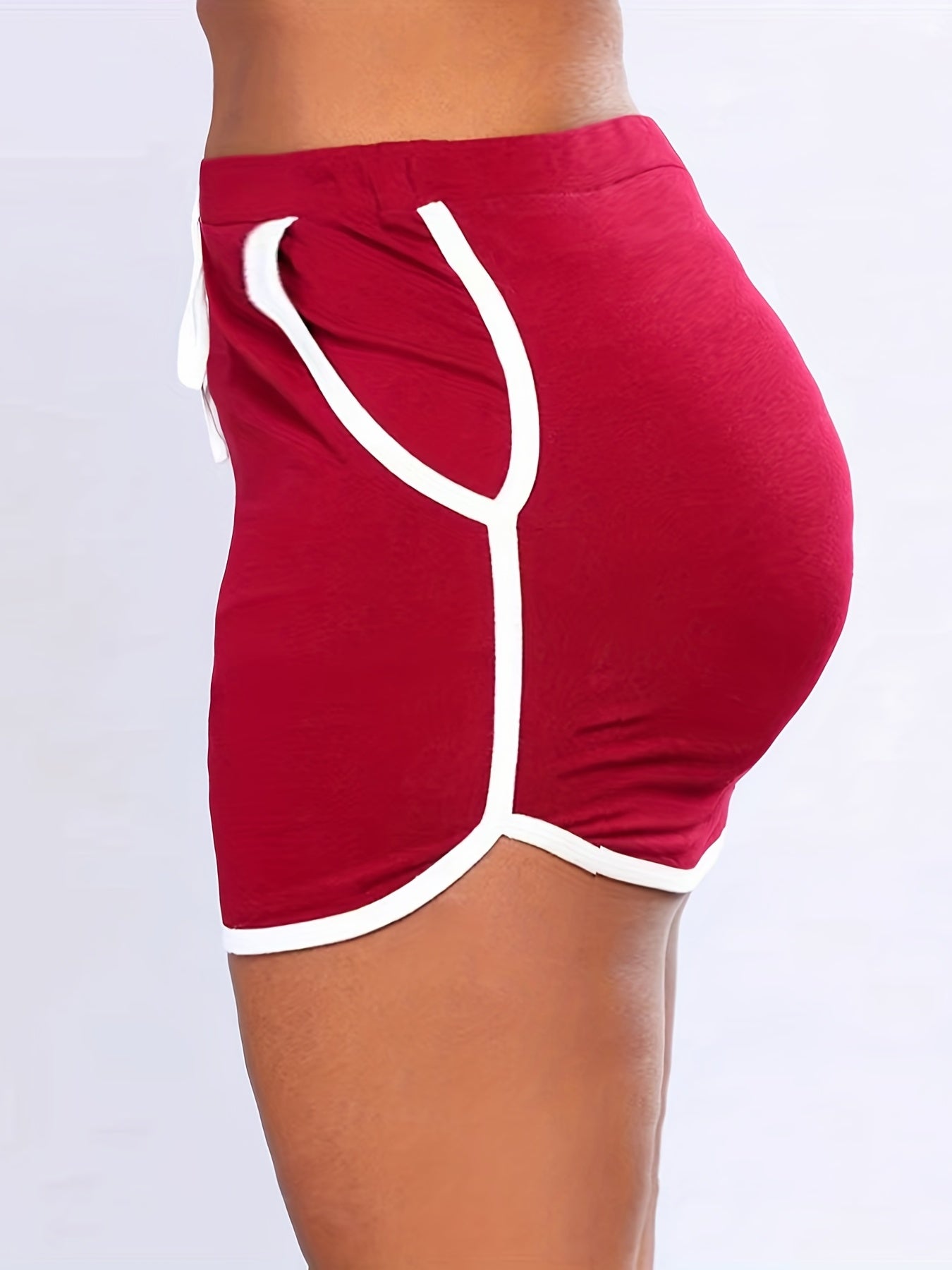 Casual Skirt Women's Plus Binding Drawstring Pocketed Mini Skirt
