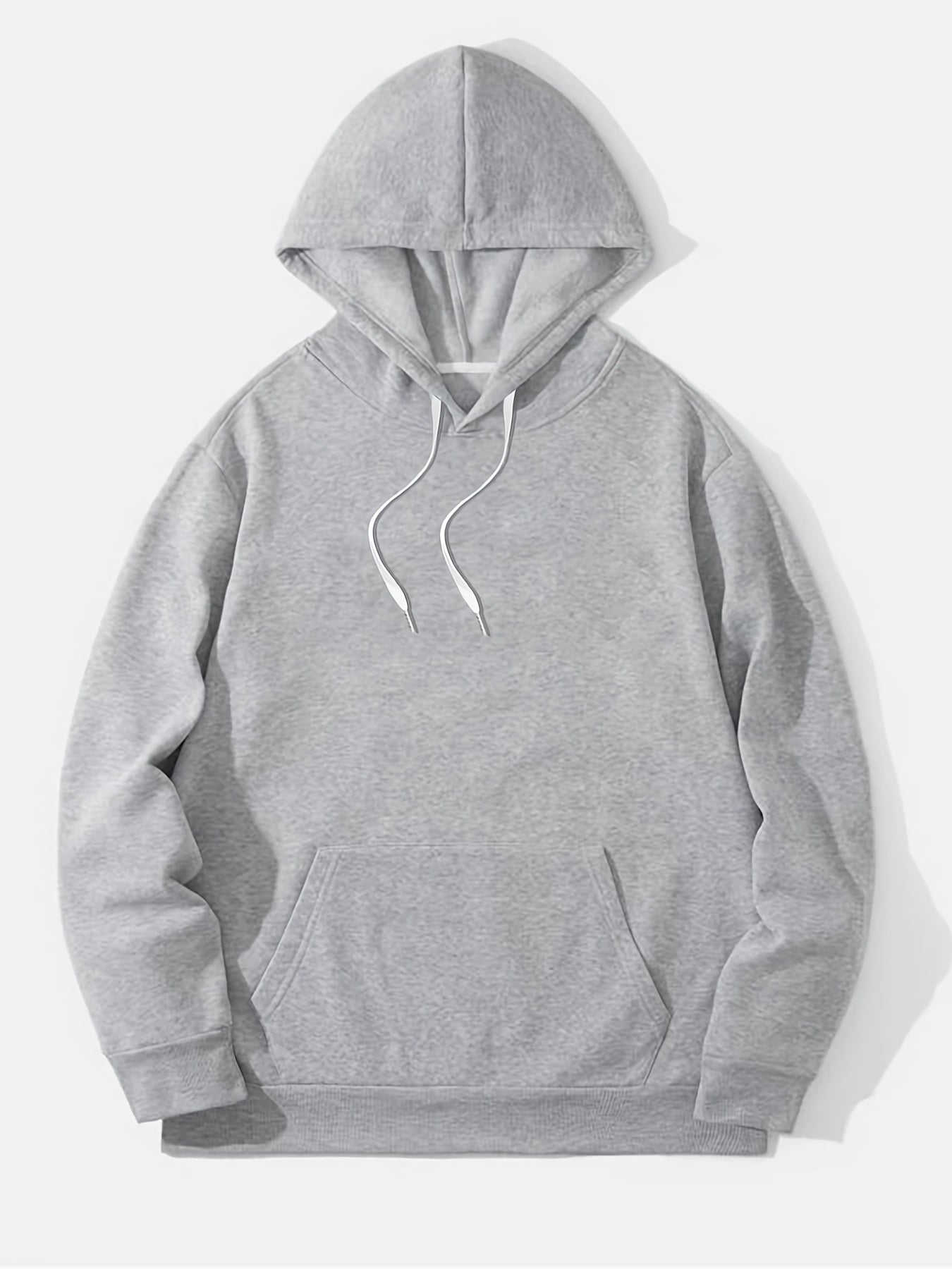 Solid Drawstring Loose Hoodie Casual Hooded Pocket Sweatshirt