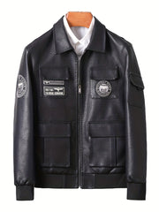 Men's Eagle Embroidered Cycling Jacket With Pocket