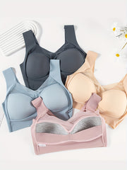 5pcs Mesh Wireless Bras Full Coverage Comfy & Breathable Lingerie