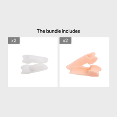 2pcs Silicone Toe Straightener for Men & Women