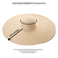 Large Brim Straw Hat Solid Breathable Casual Sun Hat