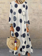 Women's Plus Polka Dot Print Maxi Dress