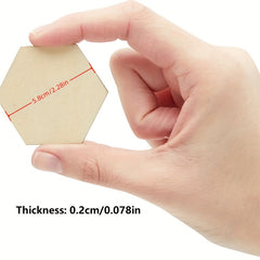 Wooden Hexagon Coaster DIY Painting Puzzle Game for Parties