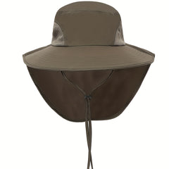 Sunshade Men's Bucket Hat with Face Covering for Fishing