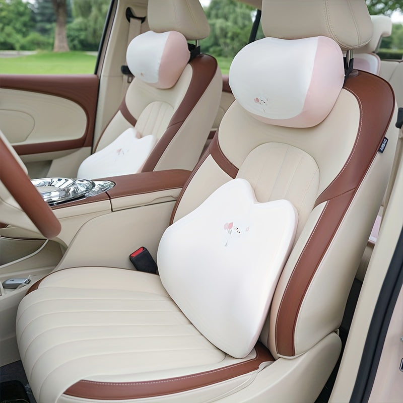 Memory Foam Rabbit Car Neck Pillow for Driving Comfort