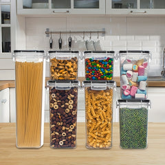 7pcs Kitchen Sealed Jar Storage Set for Grains Refrigerated Odorless