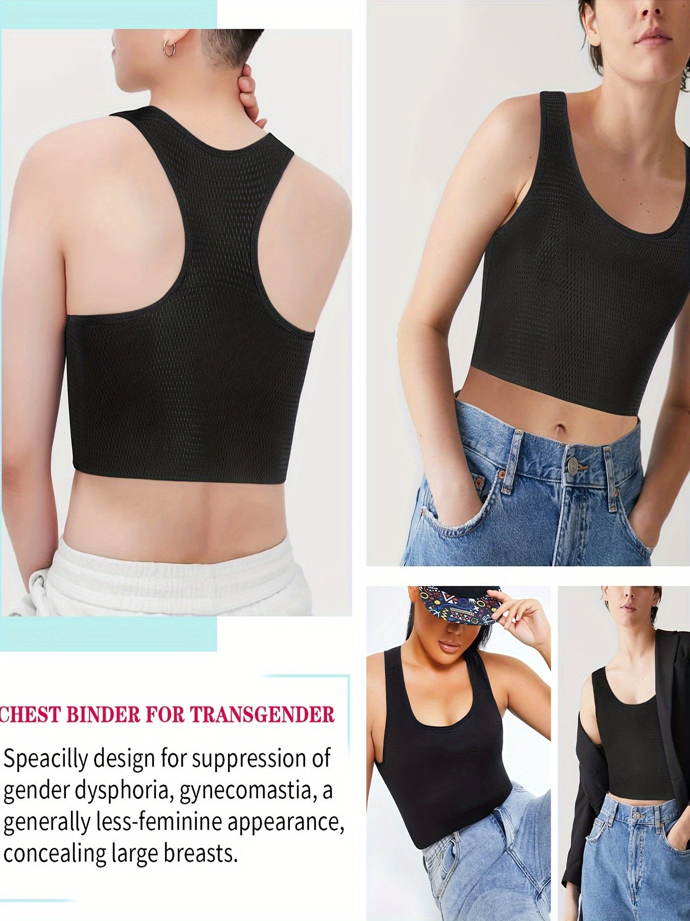 Breathable Sports Tank Top Round Neck Running Crop Top