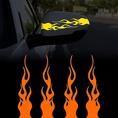 Flame Reflective Car Stickers Motorsports Stripe Stickers Waterproof