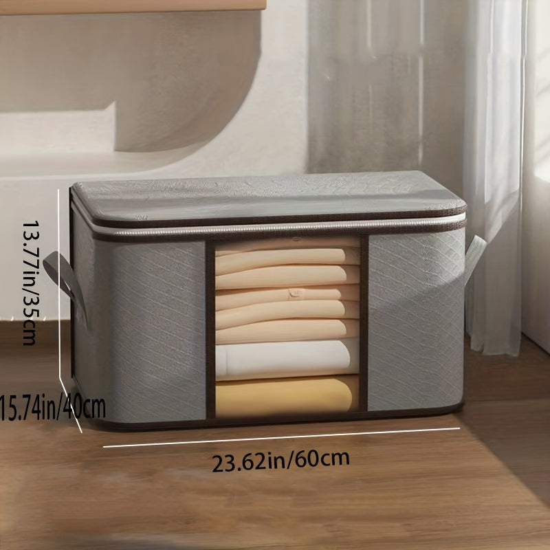 Large Capacity Clothes Storage Box Zipper Organizer Dustproof Container