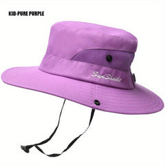 Casual Mesh Fisherman's Hat Sun Protection Drawstrings Waterproof Hat