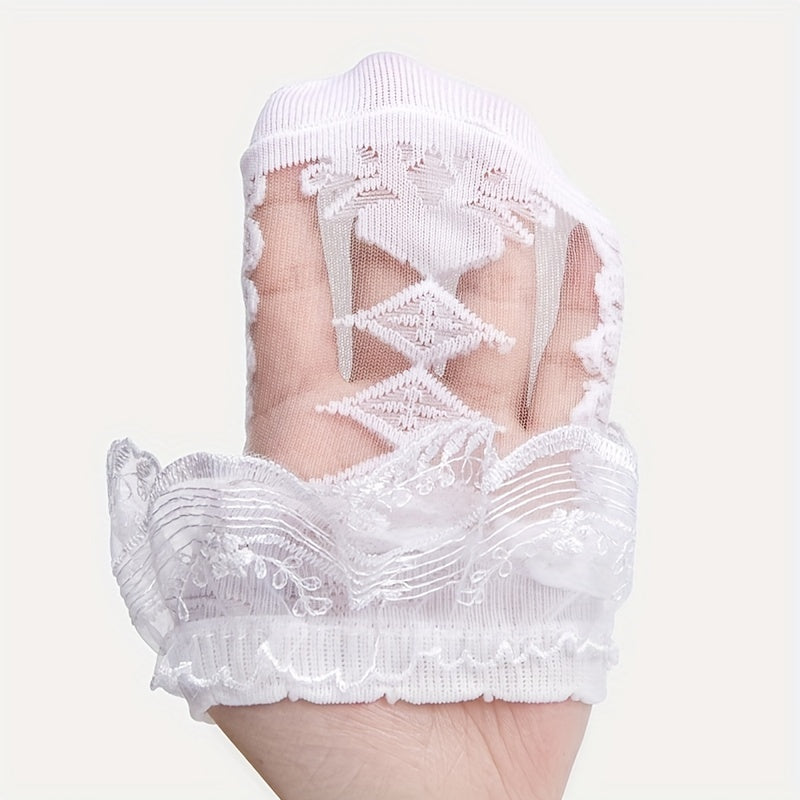 3 Pairs Lace Knee High Socks for Baby Girls