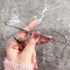 Polygon Anti Light Glasses Metal Frame