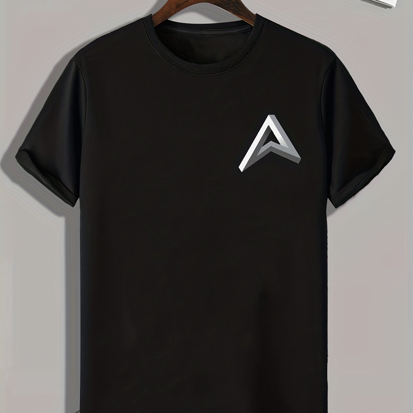 Geometry Print Men's Comfy T-shirt for Outdoor Summer