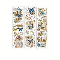 6pcs Plant PET Journal Stickers Retro Art Decoration Material