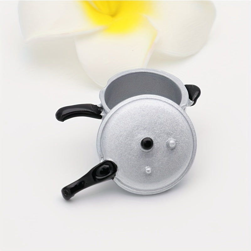 Mini Kitchen Toy Pressure Cooker Display Soup Pot Ornament