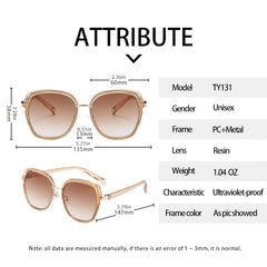 Polygon Women's Sunshade Sunglasses with Zipper Case