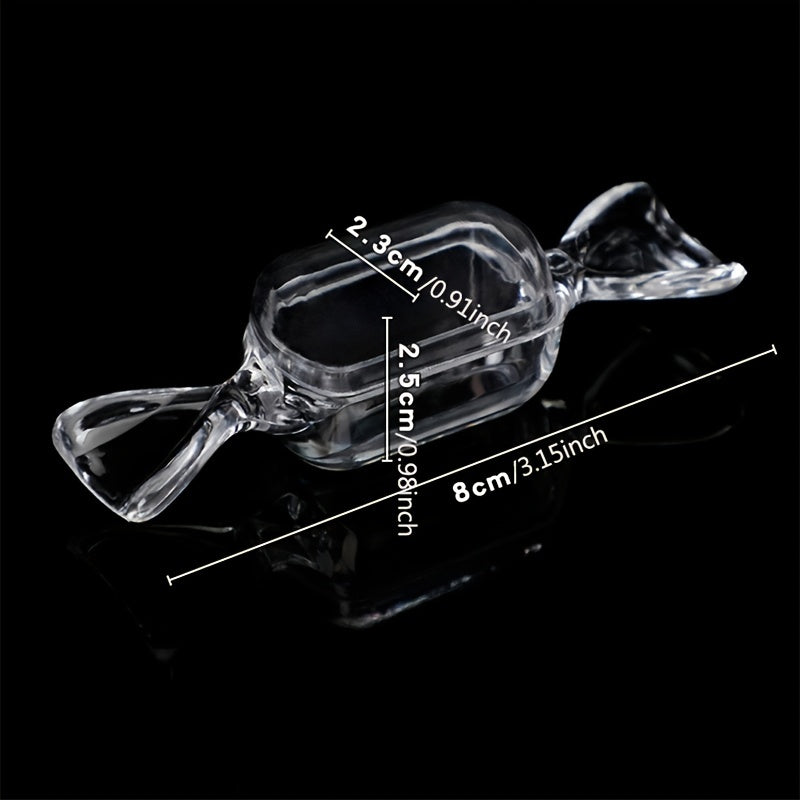 10pcs Mini Transparent Dustproof Plastic Storage Box for Jewelry