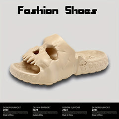 Men's Skull Non-Slip Open Toe Slides