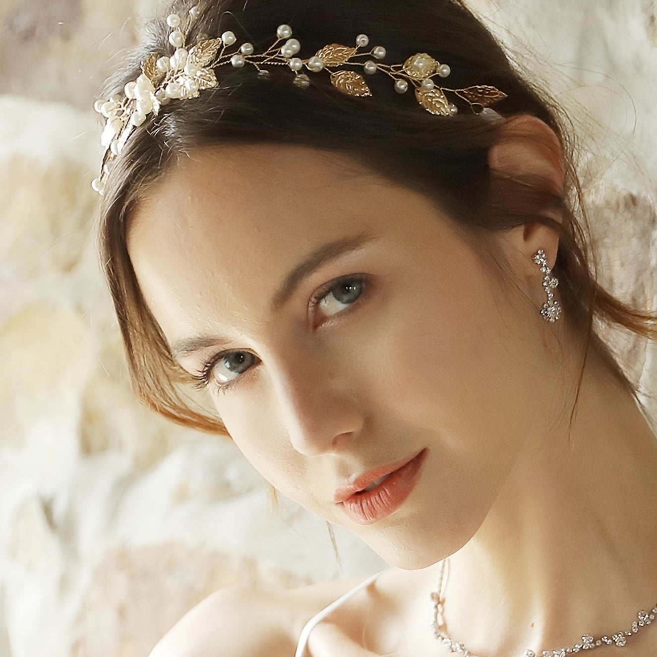Baroque Flower Faux Pearls Bridal Headpieces Bride Wedding Headbands