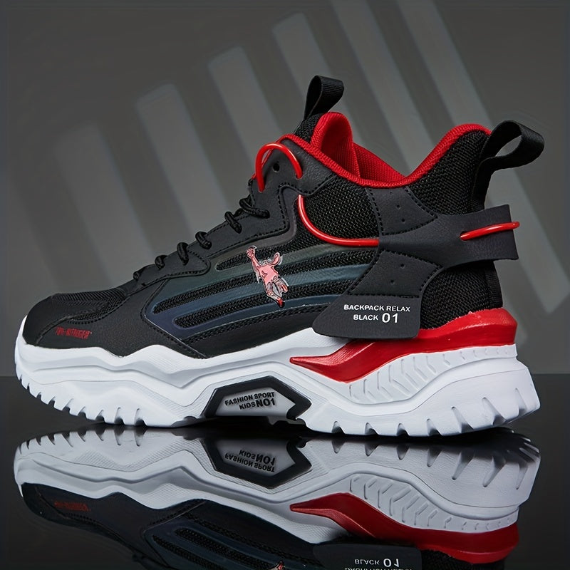 Men's High Top Basketball Shoes Shock Absorption Non Slip Sneakers