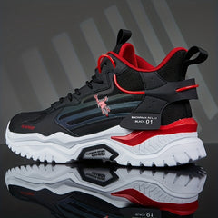 Men's High Top Basketball Shoes Shock Absorption Non Slip Sneakers