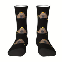 Men's Capybara Pattern Socks Outdoor Cycling Camping Funny Sock