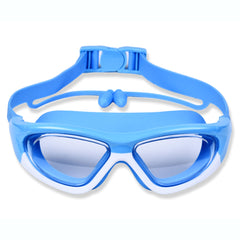Children's Large Frame Anti Fog Swimming Goggles with Silicone Earbuds