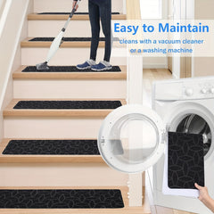 7pcs Indoor Non Slip Stair Carpet Treads 20 X 76