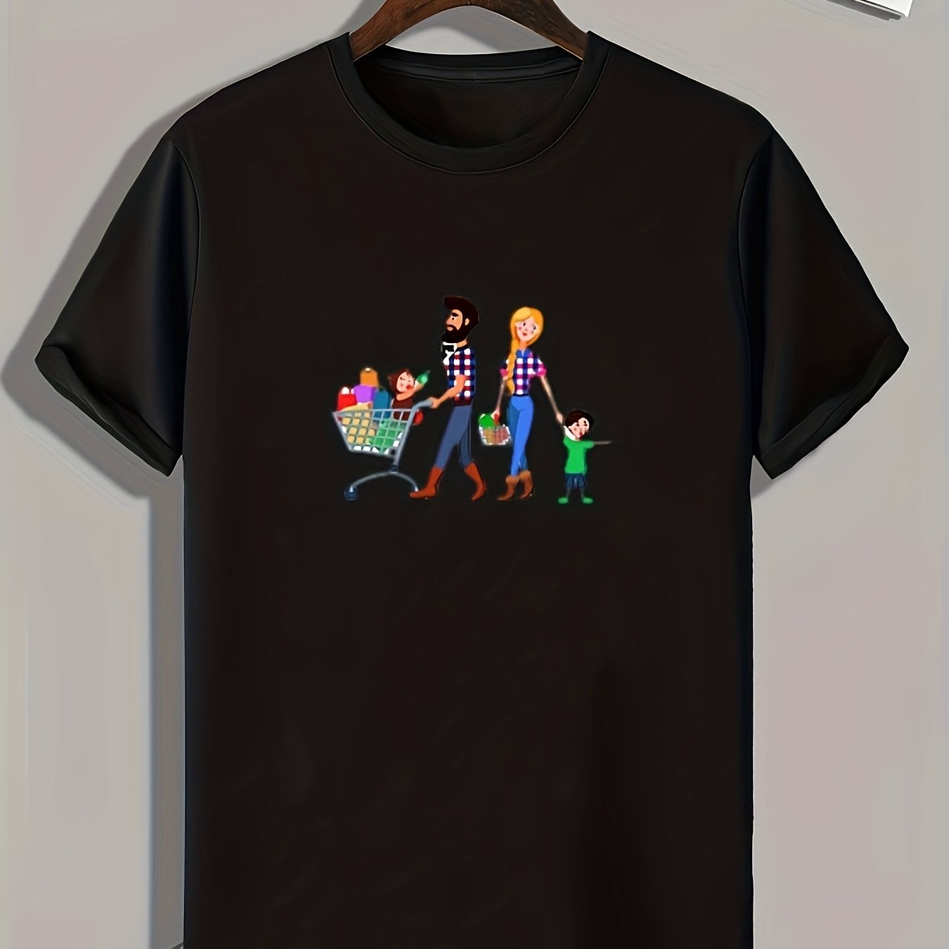 Family Print Men's Graphic T shirt Casual Comfy Tees For Summer Mens Clothing