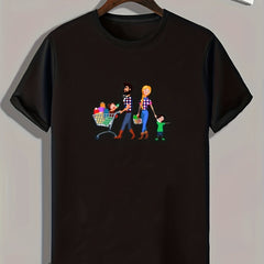 Family Print Men's Graphic T shirt Casual Comfy Tees For Summer Mens Clothing