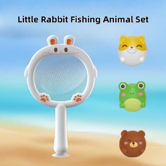 Net Catch Animal Bath Toy Floating Bathroom Play Toy PVC Toy