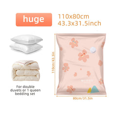 6pcs Extra Large Vacuum Compression Bag Travel Clothes Storage Packaging Bag