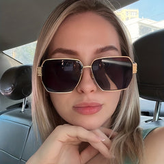Square Sunglasses Mirror Lens UV400