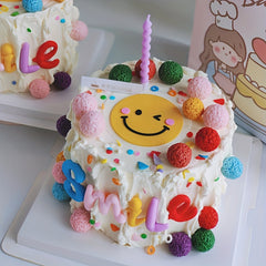 Happy Face Cake Decoration Ornaments - Birthday Inserts