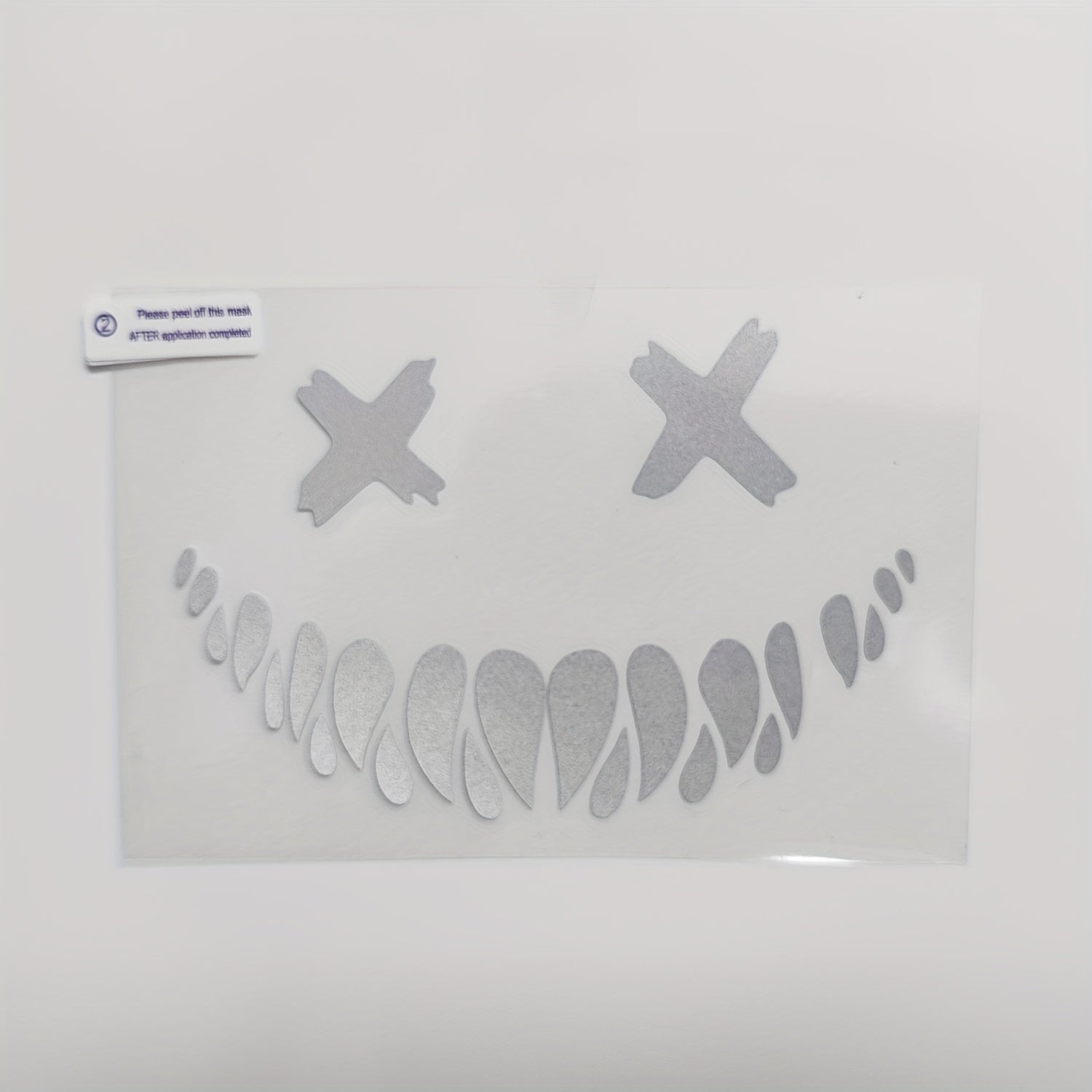 Skull Teeth Helmet Sticker Reflective Waterproof Halloween Stickers