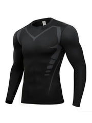Men's Compression Long Sleeve Sports Shirt for Basketball Football Running