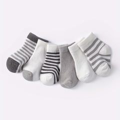 6 Pairs Baby Boys Casual Breathable Short Socks for All Seasons